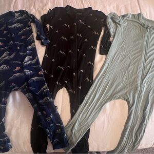Kyte Baby One Piece Pajama Set - Black, Blue, Green